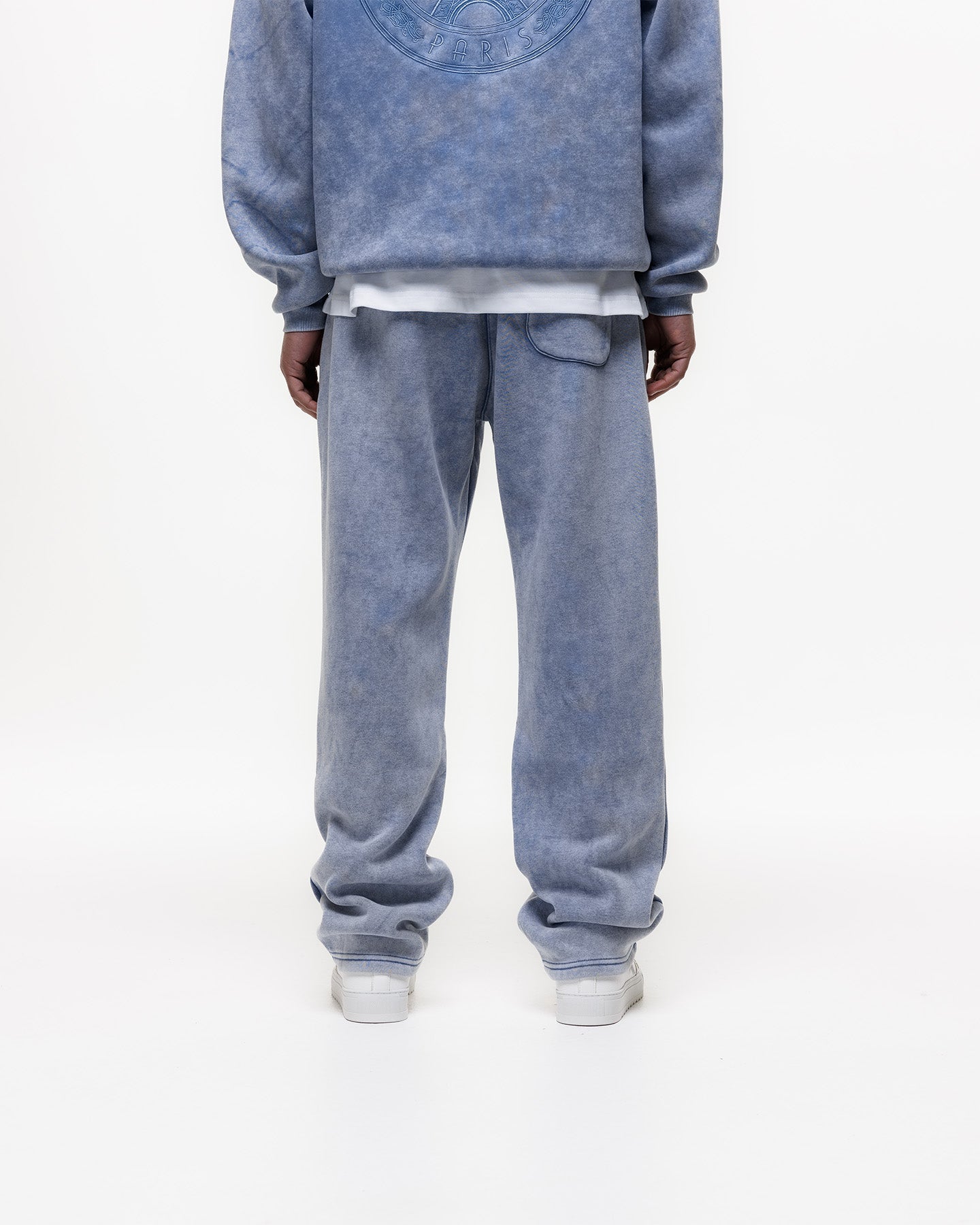 MAGIRI Embroidered Acid Washed Blue Sweatpants