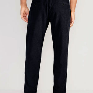 Blue Stretch Pin Corduroy Easy Pants