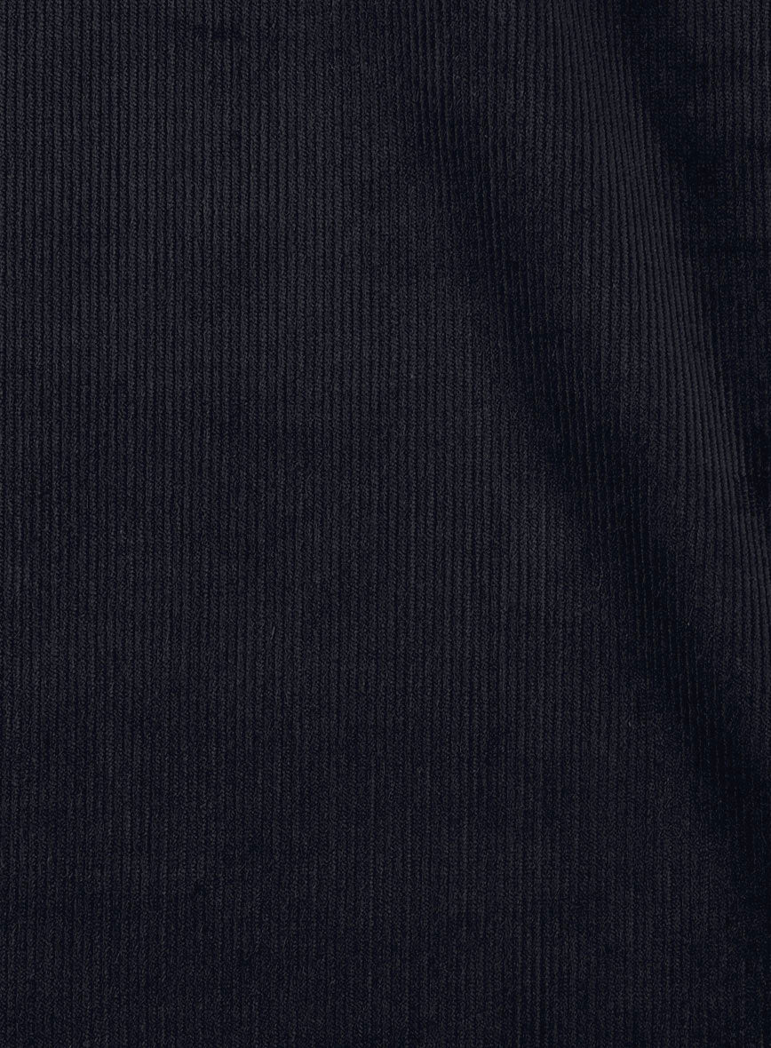 Blue Stretch Pin Corduroy Easy Pants