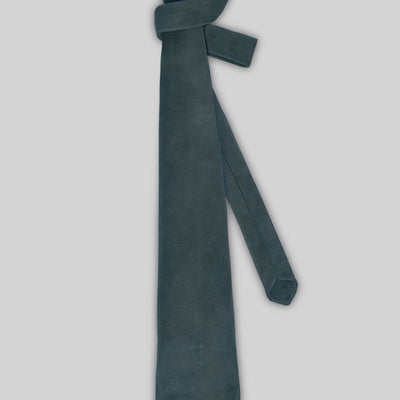 Blue Suede Leather Tie