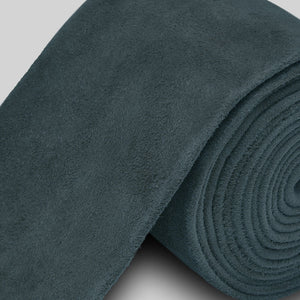 Blue Suede Leather Tie