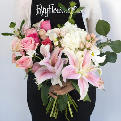 Blush Bulk Flower Bouquet