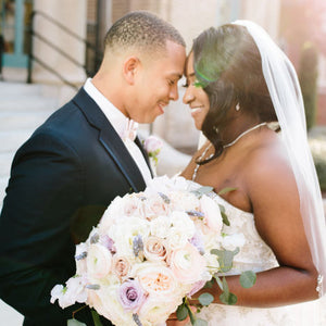 Blush, Lavender and Gold Military Wedding