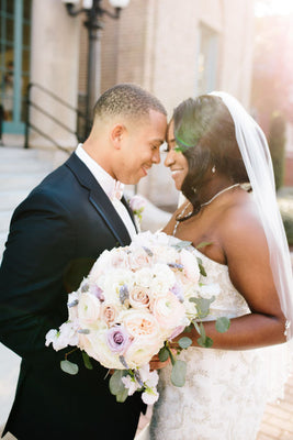 Blush, Lavender and Gold Military Wedding