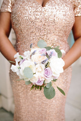 Blush, Lavender and Gold Military Wedding