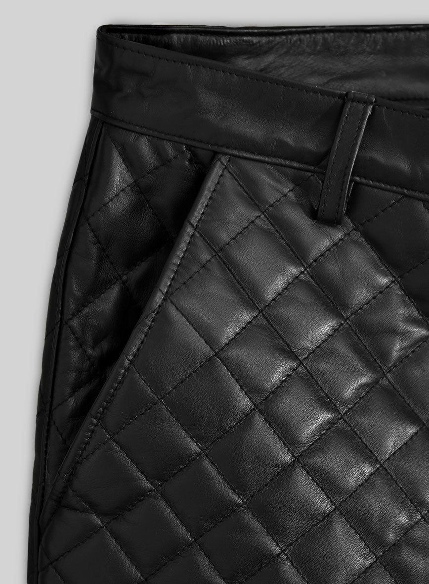 Bocelli Quilted Leather Pants