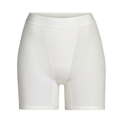 Skims Cotton Rib Boxer Bone