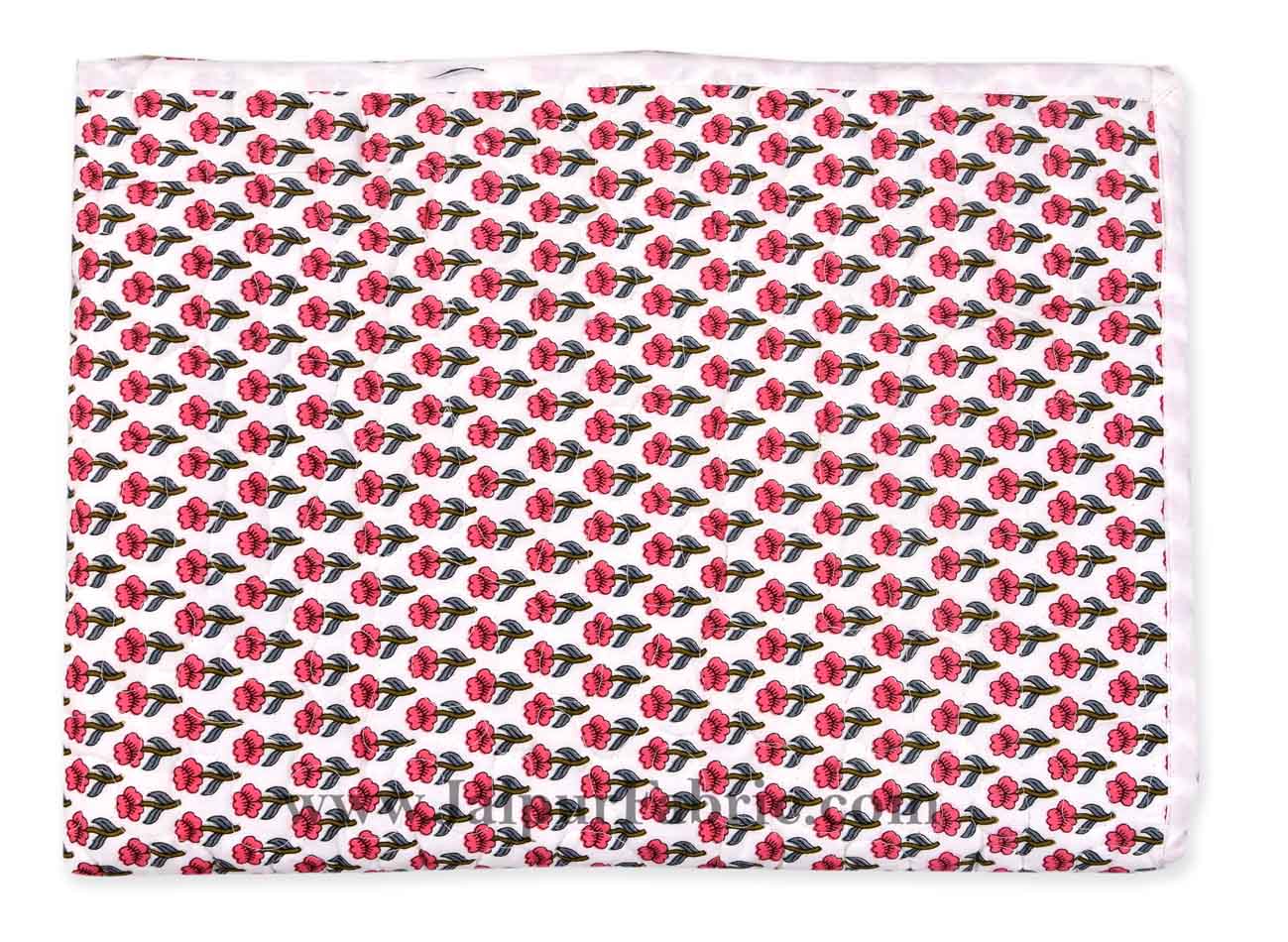 Baby Blanket Newborn Pink & Green Soft Crib Comforter and Toddler Swaddling Blankets for Babies 120 x 120 cm Colourful White Base Baby Quilt