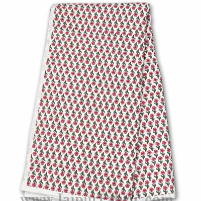 Baby Blanket Newborn Pink & Green Soft Crib Comforter and Toddler Swaddling Blankets for Babies 120 x 120 cm Colourful White Base Baby Quilt