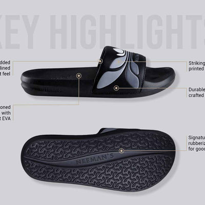 Breather Slides (Men Exclusive) : Black-Grey