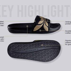 Breather Slides (Women Exclusive) : Black-Gold
