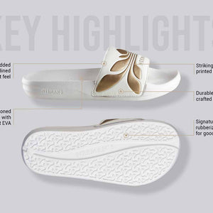 Breather Slides (Women Exclusive) : White-Gold