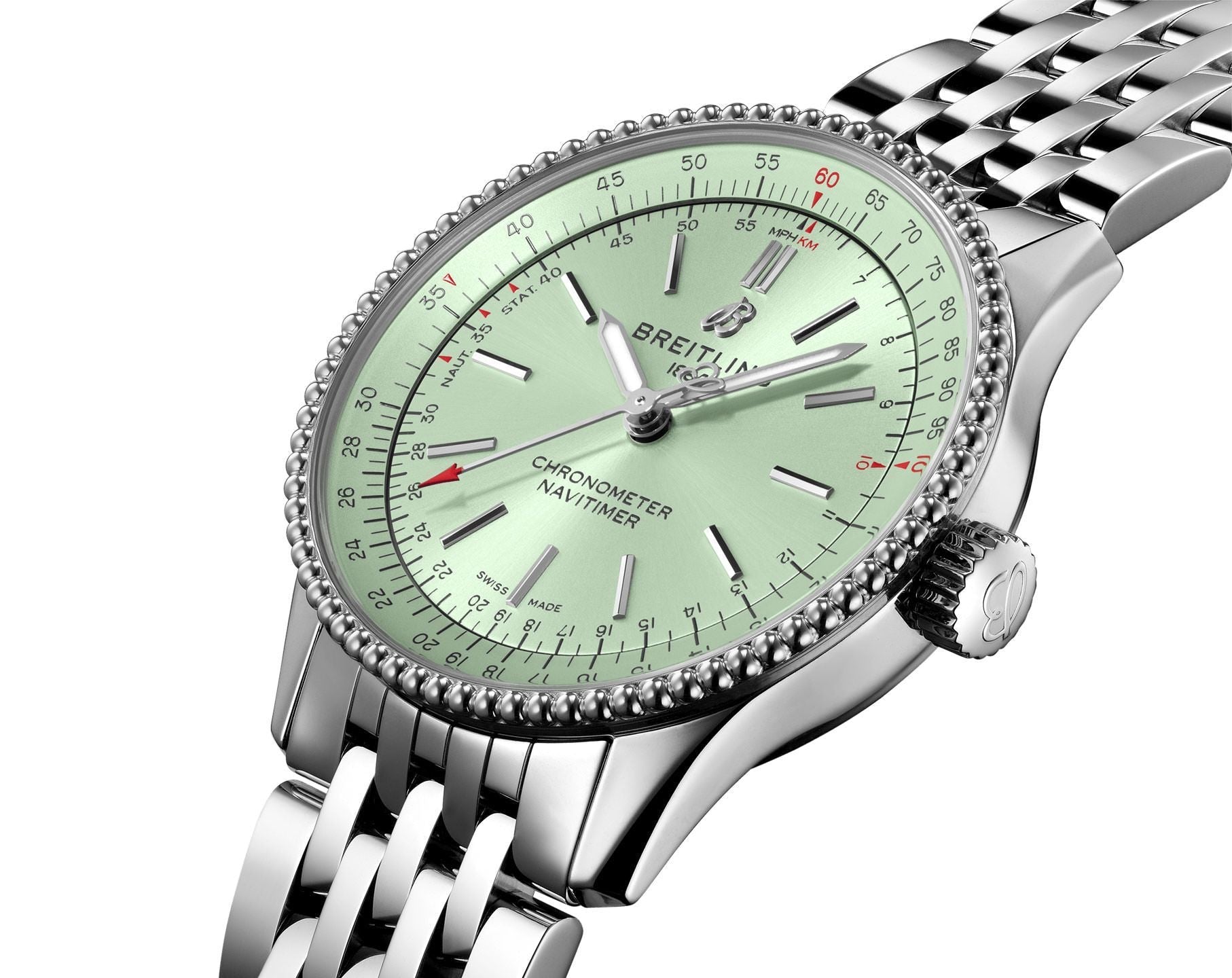 Breitling Navitimer Swiss Brand with Green Dial Watch for Women