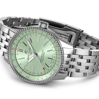 Breitling Navitimer Swiss Brand with Green Dial Watch for Women