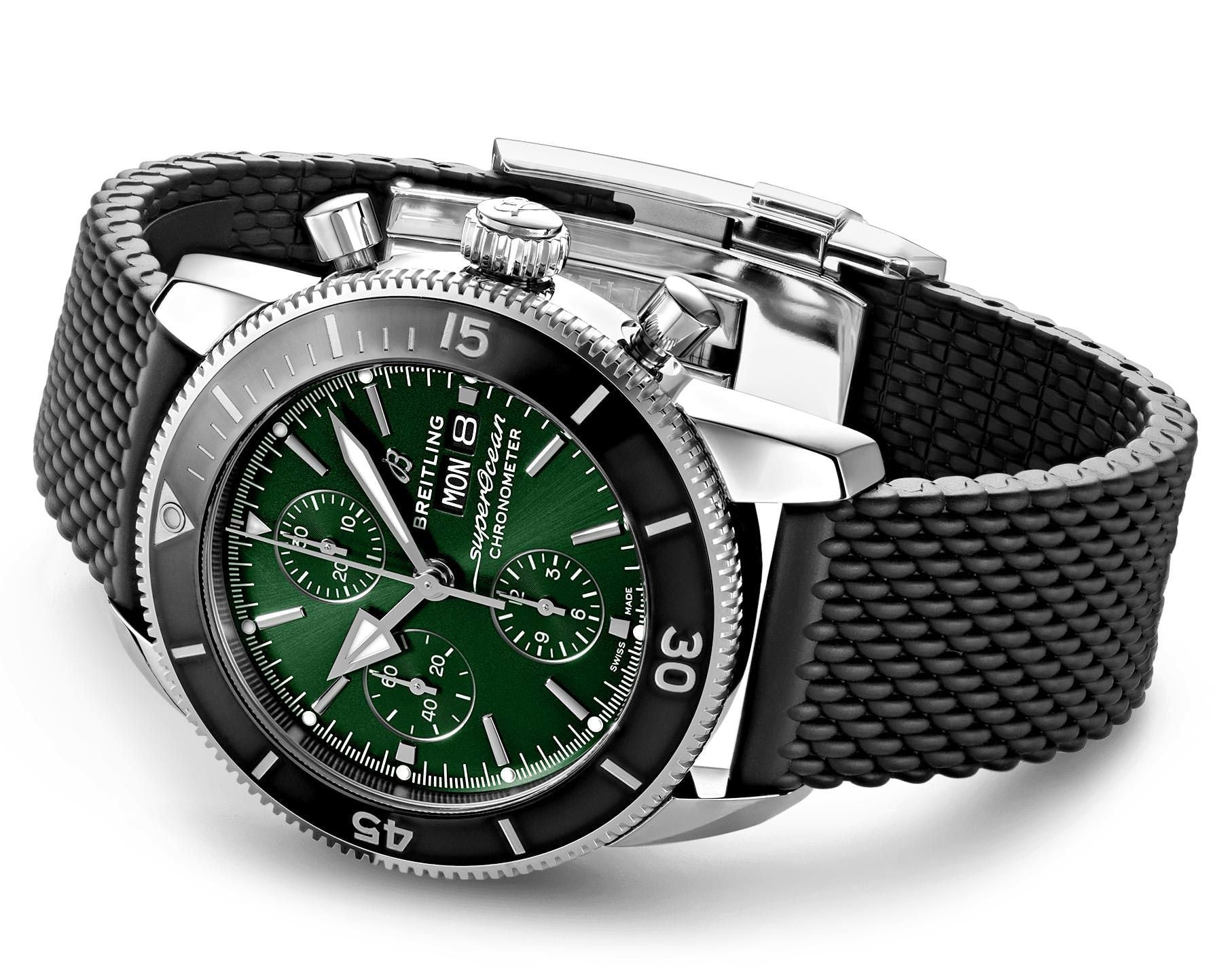Breitling Superocean Heritage Green Dial Men 44mm