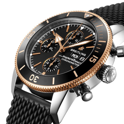 Breitling Superocean Heritage Chronograph Black Dial Men 44mm