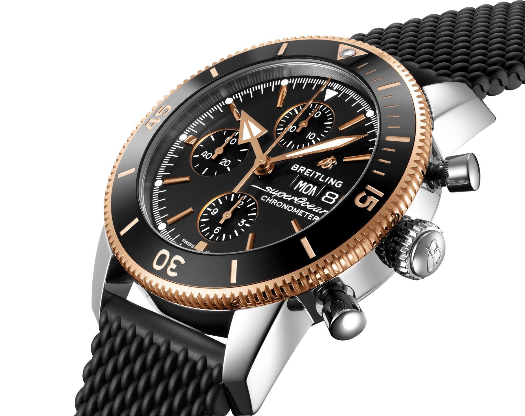 Breitling Superocean Heritage Chronograph Black Dial Men 44mm