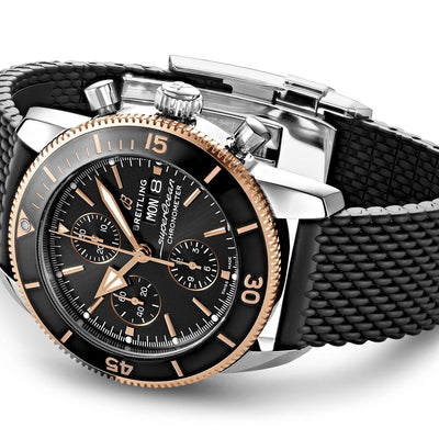 Breitling Superocean Heritage Chronograph Black Dial Men 44mm