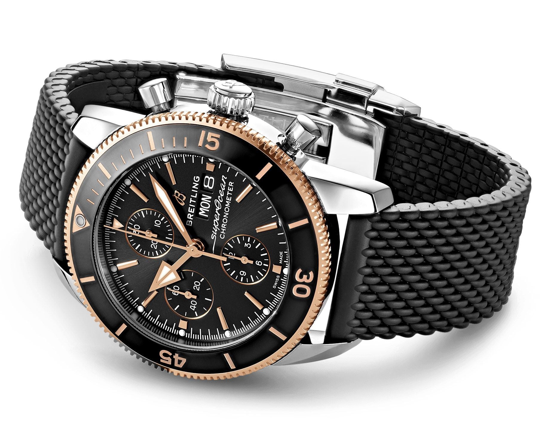 Breitling Superocean Heritage Chronograph Black Dial Men 44mm