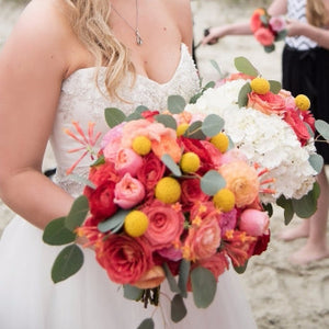 Beach Coral Rose Wedding