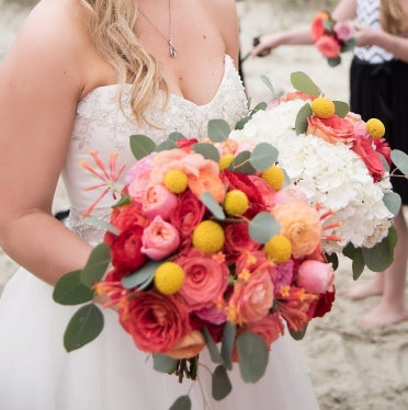 Beach Coral Rose Wedding