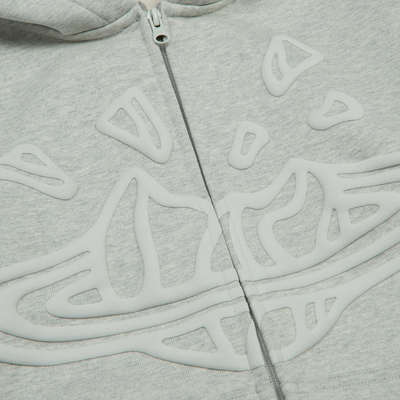 Broken Planet Ash Heather Grey Zip-Up Hoodie