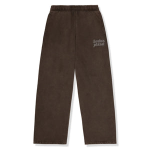 Broken Planet Basics Wide Leg Washed Mocha Sweatpants