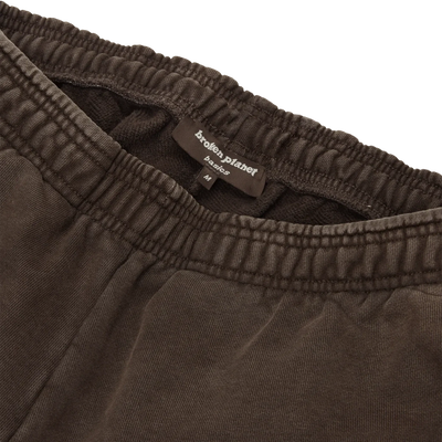 Broken Planet Basics Wide Leg Washed Mocha Sweatpants