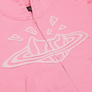 Broken Planet Candy Pink Zip-Up Hoodie