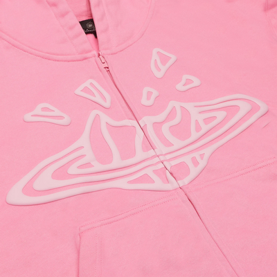 Broken Planet Candy Pink Zip-Up Hoodie