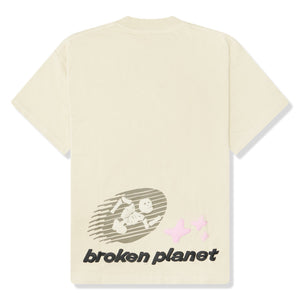 Broken Planet Cosmic Speed Bone White T Shirt