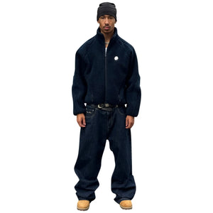 Broken Planet Dark Blue Polar Fleece