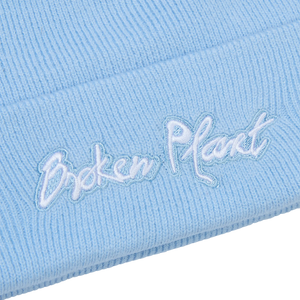 Broken Planet Fold Over Light Blue Beanie