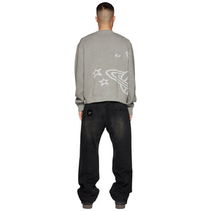 Broken Planet Heather Grey Planet Knit Sweatshirt