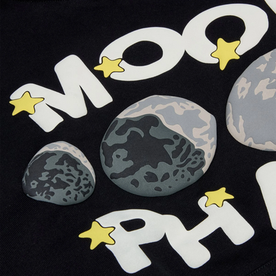 Broken Planet Midnight Black Moon Phases Hoodie