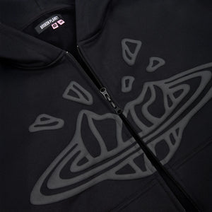 Broken Planet Midnight Black Zip-Up Hoodie