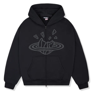 Broken Planet Midnight Black Zip-Up Hoodie