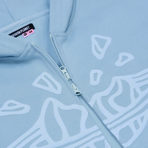 Broken Planet Sky Blue Zip-Up Hoodie