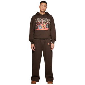 Broken Planet Wide Leg Out Of Service Mocha Brown Sweatpants