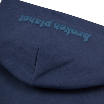 Broken Planet Zip-Up Deep Navy Hoodie