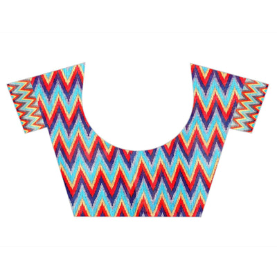 Brown Casual Wear Designer Hand Block Printed Cotton Linen Saree