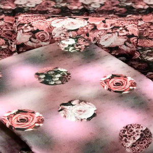 Brown Casual Wear Floral Printed Pashmina Dress Material