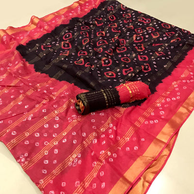 Brown Casual Wear Printed Pure Cotton Saree