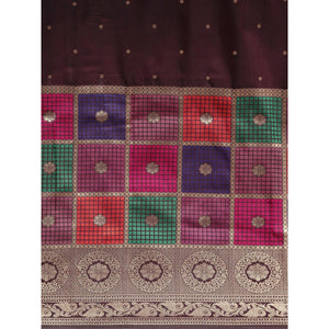 Brown Festive Wear Woven Kanjivaram Silk Saree