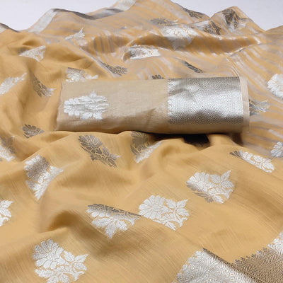 Brown Woven Banarasi Silk Saree