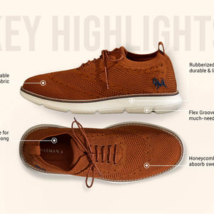 Dress Sneakers : Brown Ivory
