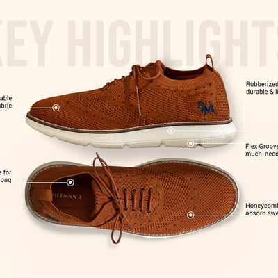 Dress Sneakers : Brown Ivory