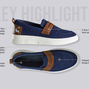 Brunch Loafers : Navy/Tan