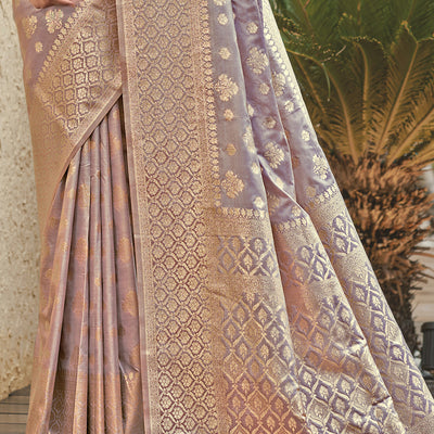 Pink Silk Saree With Blouse Piece