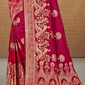 Purple Silk Saree With Blouse Piece